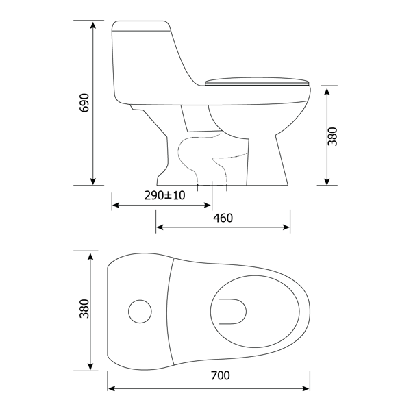 Bệt liền khối HC-1021
