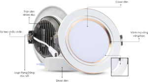 Đèn LED âm trần Downlight AT10 viền bạc/vàng 90/8W Đèn downlight Rạng Đông AT10 là giải pháp chiếu sáng LED âm trần hiện đại, thiết kế tinh tế với viền bạc/vàng sang trọng. Sản phẩm nổi bật nhờ công suất 10W, ánh sáng đa dạng (trắng, vàng, trung tính), tiết kiệm điện năng và tuổi thọ lên đến 30.000 giờ. Đây là lựa chọn lý tưởng cho phòng khách, văn phòng, khách sạn và các công trình cần ánh sáng bền đẹp, thân thiện môi trường.