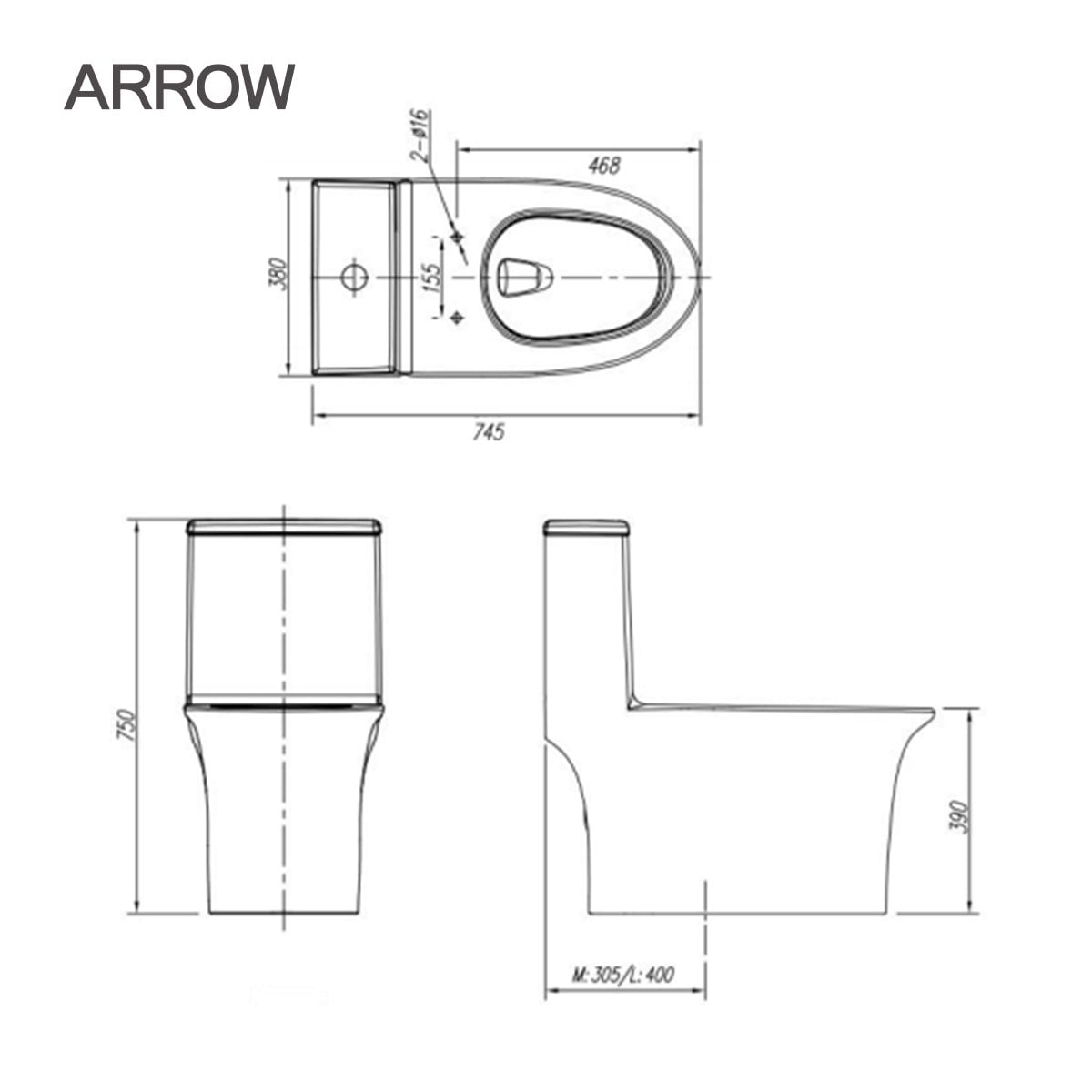 ab1187um-pg015 Hình ảnh bồn cầu một khối Arrow AB1187UM/PG015-ZPA với thiết kế nguyên khối sang trọng, chất liệu sứ cao cấp phủ men chống bám bẩn, dễ vệ sinh. Kiểu dáng hiện đại, tiết kiệm diện tích, phù hợp cho phòng tắm gia đình.