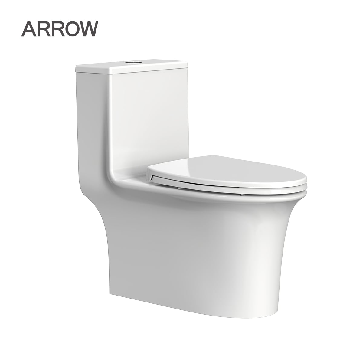 ab1187um-pg015 Hình ảnh bồn cầu một khối Arrow AB1187UM/PG015-ZPA với thiết kế nguyên khối sang trọng, chất liệu sứ cao cấp phủ men chống bám bẩn, dễ vệ sinh. Kiểu dáng hiện đại, tiết kiệm diện tích, phù hợp cho phòng tắm gia đình.