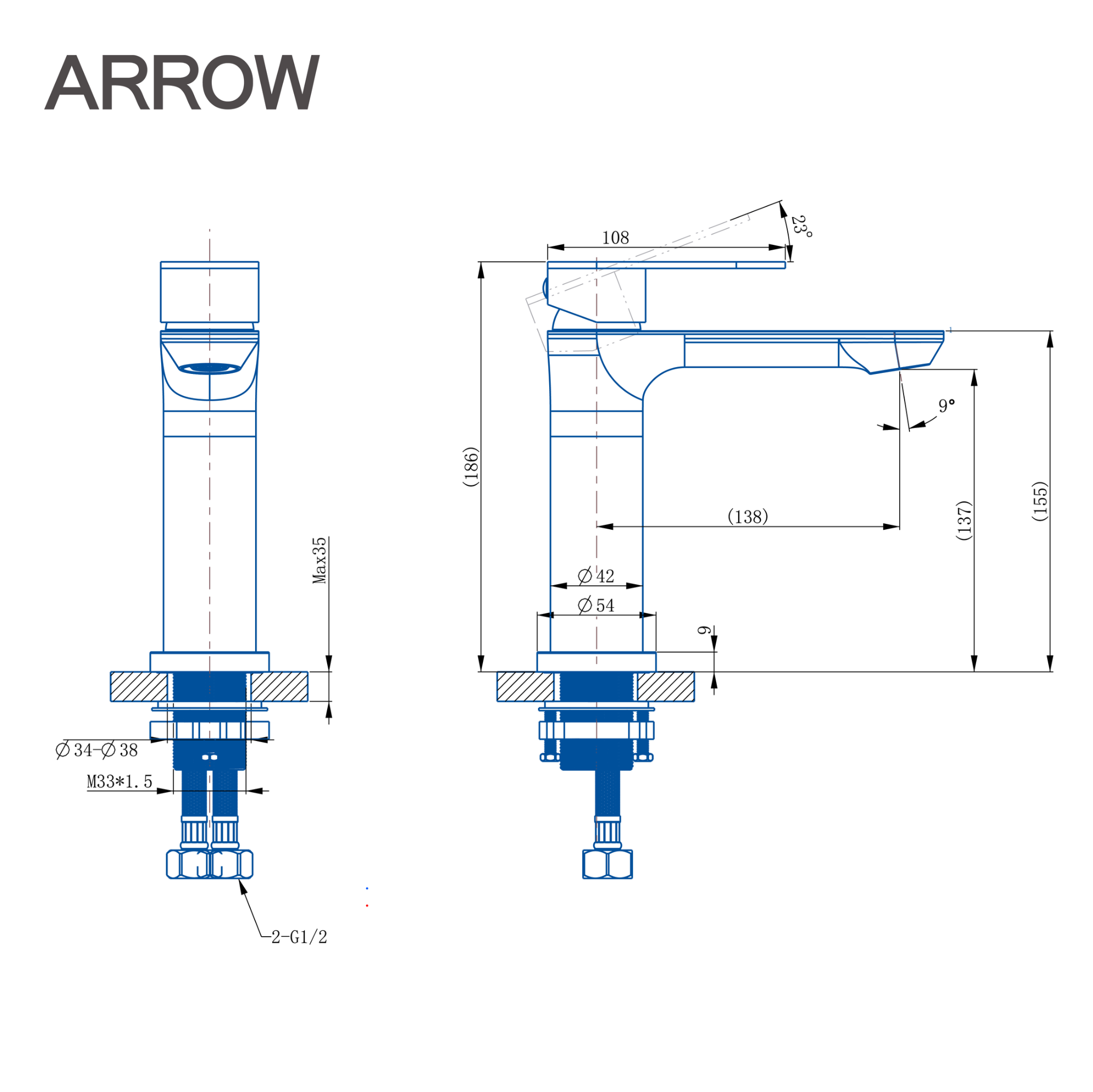 vòi lavabo nóng lạnh arrow amp11891ss vòi lavabo nóng lạnh Arrow AMP11891SS, vòi lavabo inox Arrow, vòi rửa mặt nóng lạnh Arrow, vòi lavabo chính hãng Arrow, vòi lavabo cao cấp, vòi lavabo inox 304, vòi lavabo phòng tắm Arrow