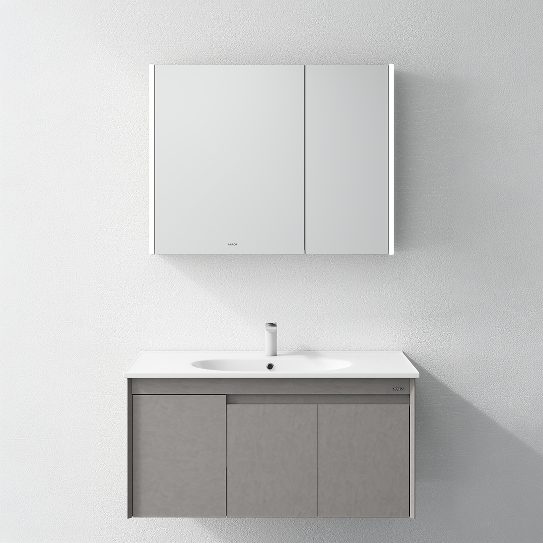 bộ tủ lavabo arrow adgmd10g31009h c/ap31009h và tủ gương arrow amjd10g31009h c Bộ tủ lavabo Arrow ADGMD10G31009H-C/AP31009H, Tủ gương Arrow AMJD10G31009H-C, bộ tủ gương lavabo Arrow MUGO Series, tủ lavabo treo tường Arrow, chậu sứ siêu sạch Arrow, tủ gương LED phòng tắm, thiết bị vệ sinh Arrow cao cấp