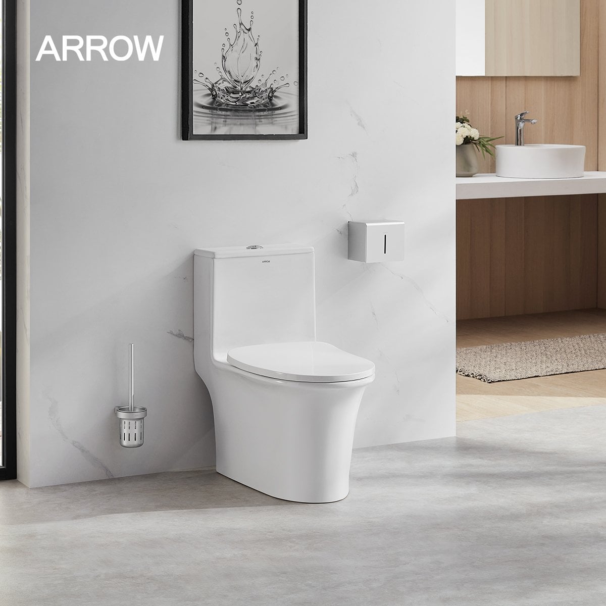 bồn cầu một khối arrow ag1007um/pg006 zpa bồn cầu một khối Arrow AG1007UM/PG006-ZPA, bồn cầu nguyên khối Arrow, bồn cầu sứ siêu sạch Arrow, bồn cầu cao cấp Arrow, bồn cầu tiết kiệm nước Arrow, bồn cầu phòng tắm hiện đại, thiết bị vệ sinh Arrow chính hãng